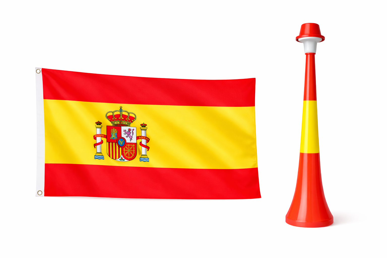 Pack Afición España – Bandera 90x150 cm + Bocina